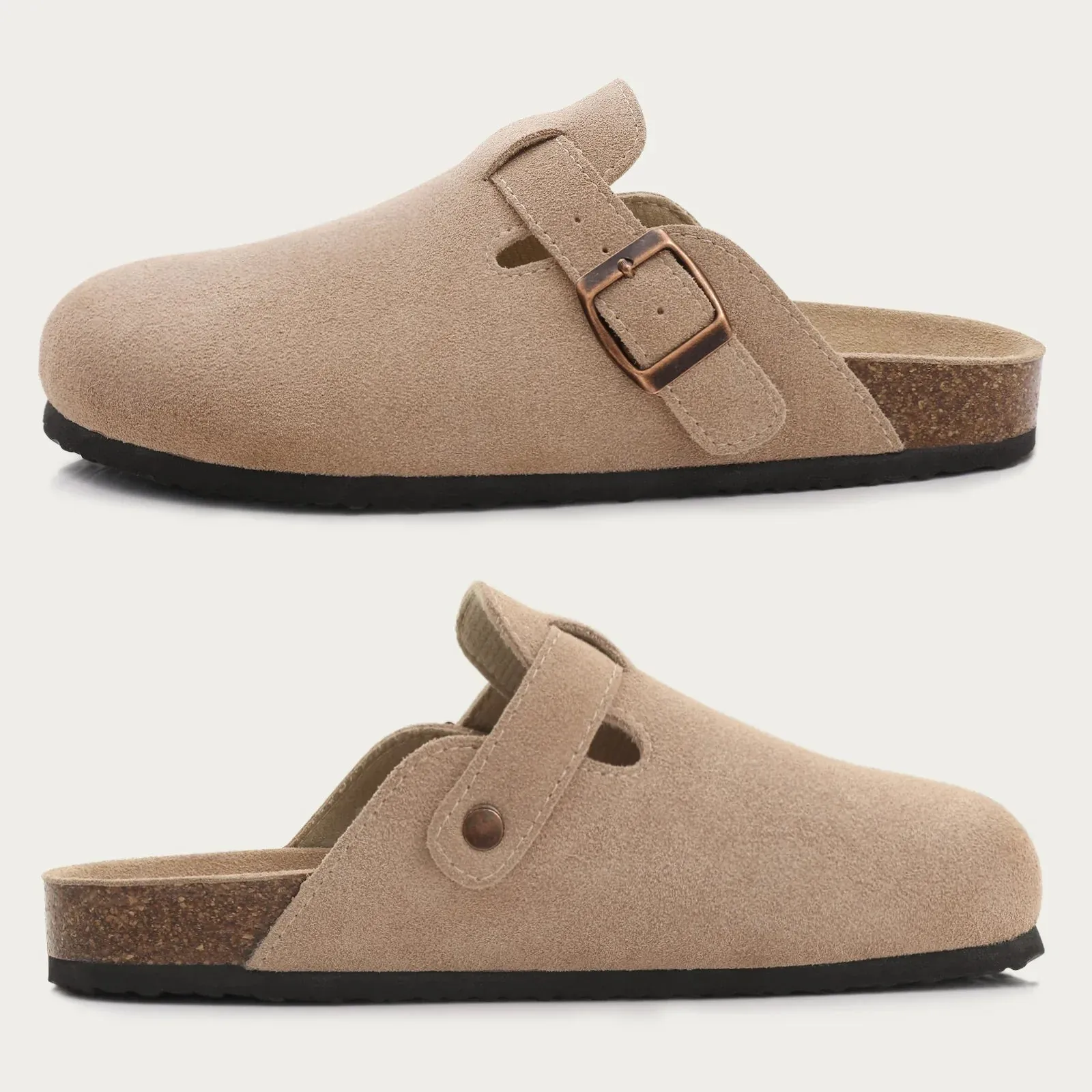 Aurion - Low Classic Suede Clogs