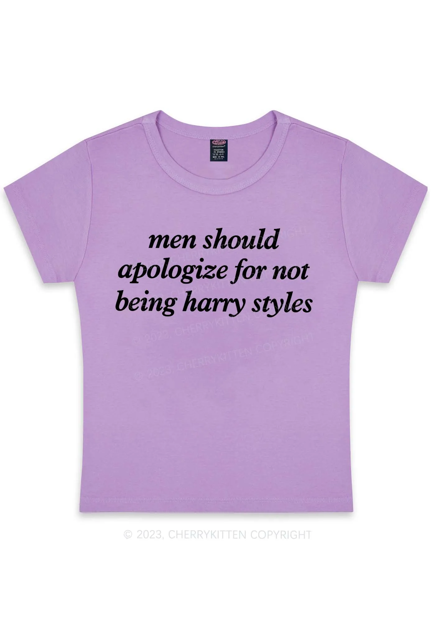 Curvy Men Should Apologize Y2K Baby Tee Cherrykitten