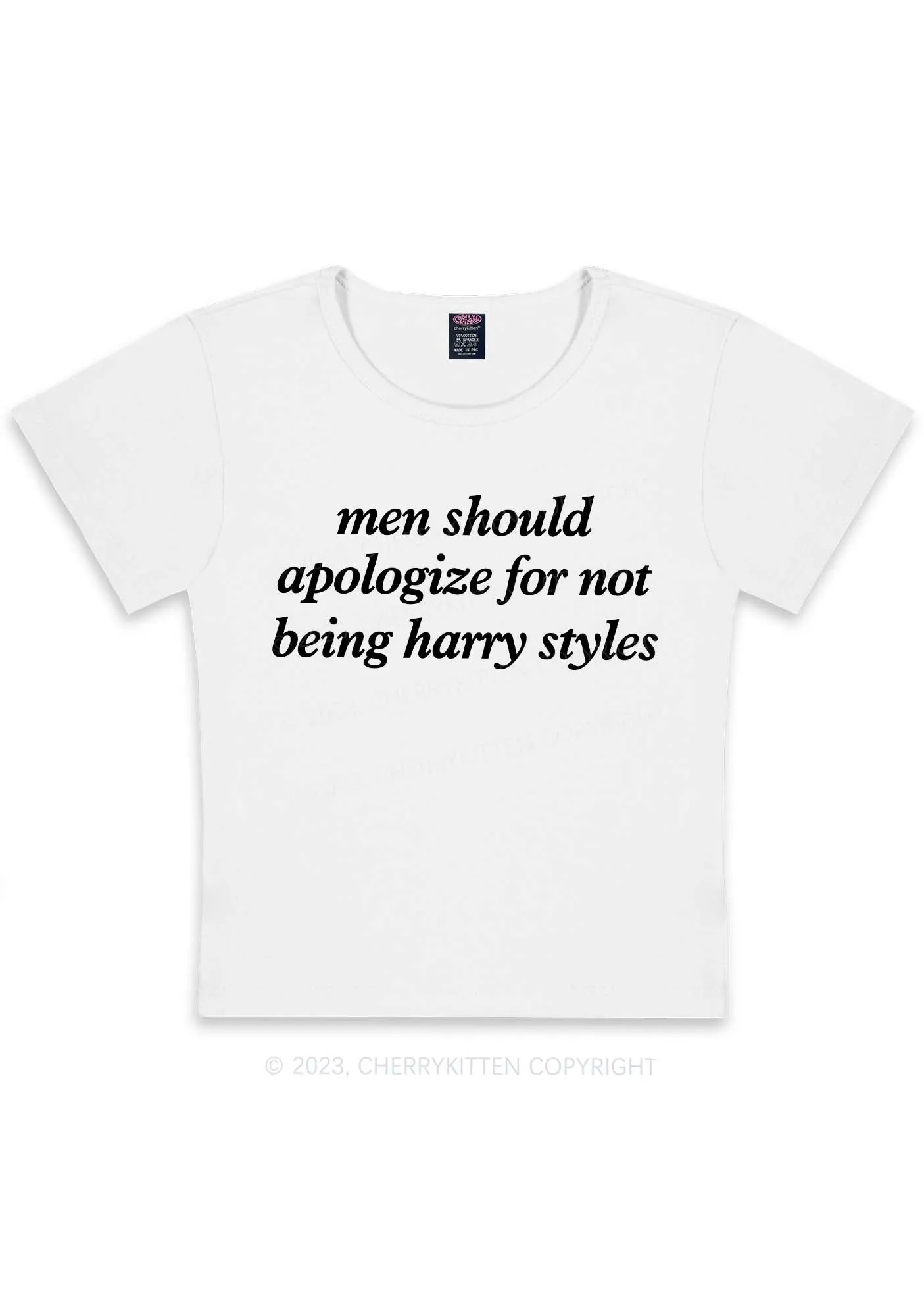 Curvy Men Should Apologize Y2K Baby Tee Cherrykitten