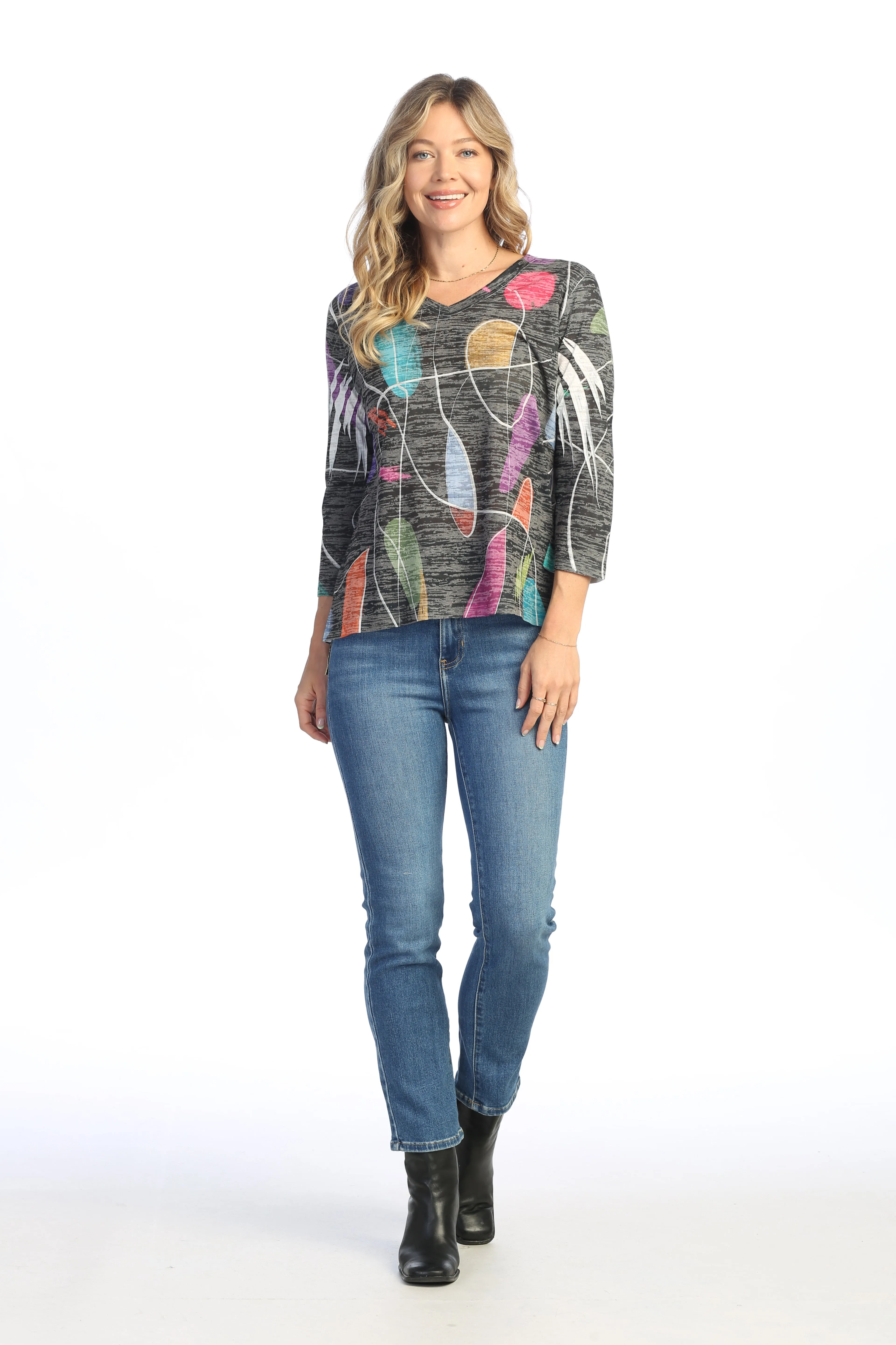 Frolic Burnout High Low Top