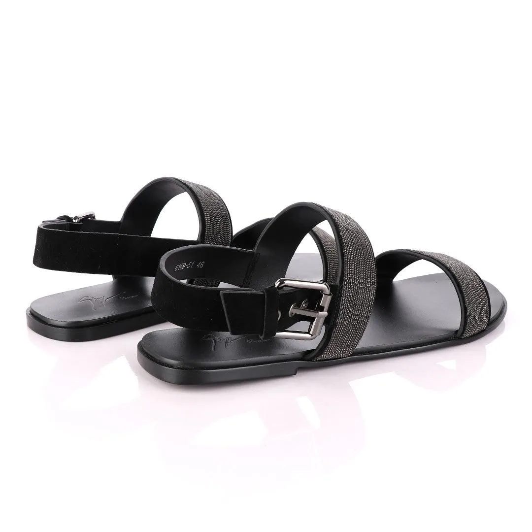 Giuseppe Zanotti Crystal Silver Studded Sandals