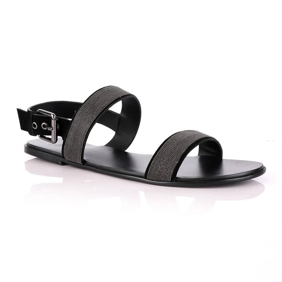 Giuseppe Zanotti Crystal Silver Studded Sandals