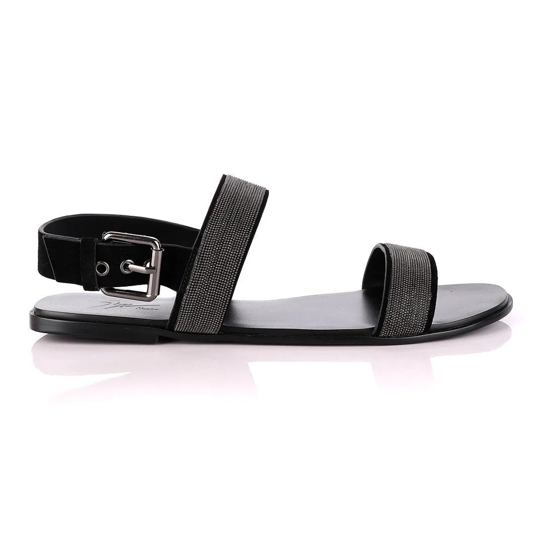 Giuseppe Zanotti Crystal Silver Studded Sandals