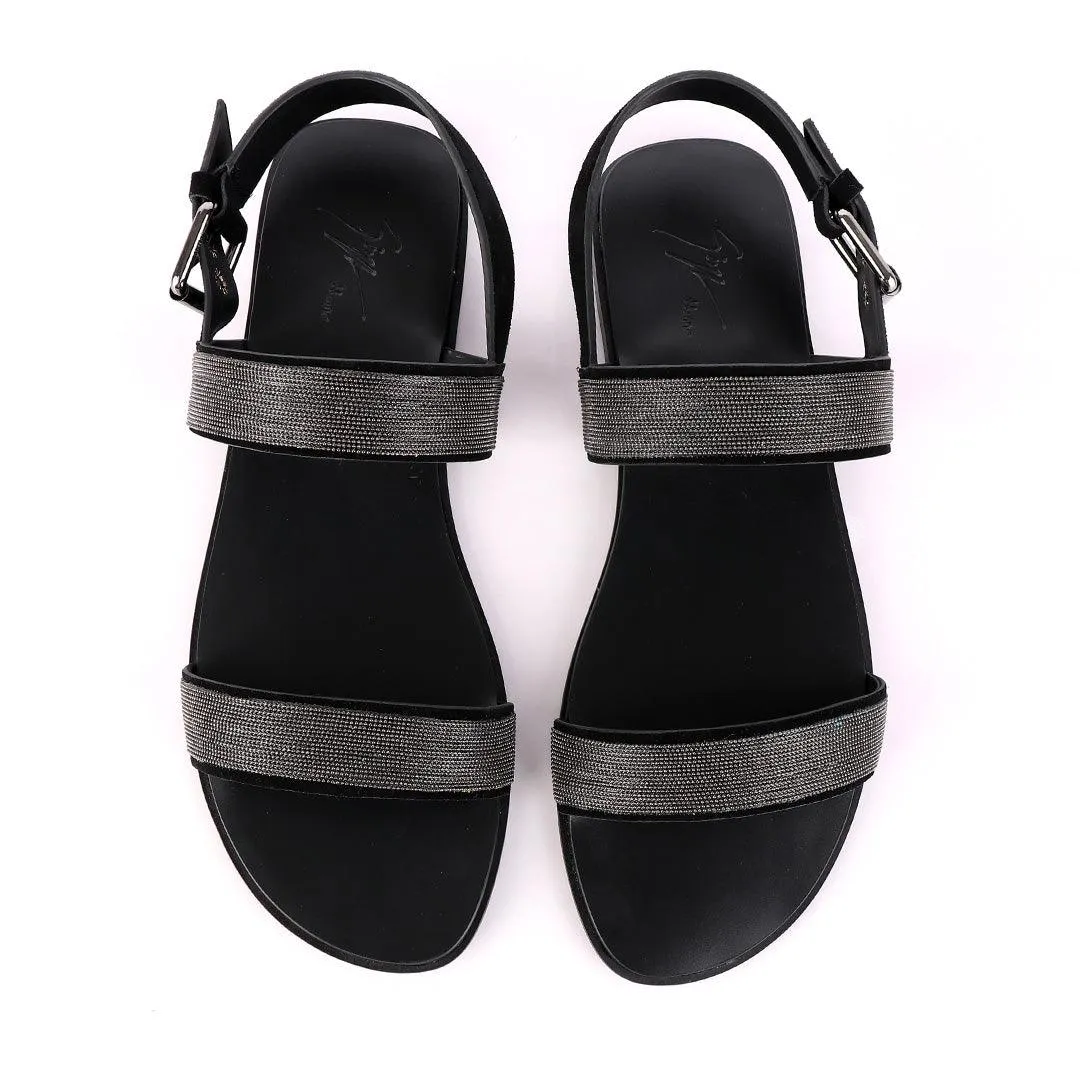 Giuseppe Zanotti Crystal Silver Studded Sandals