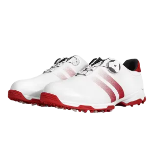Men's Golf  Anti Slip Waterproof Golf Shoes - White/Red