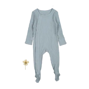 The Snap Romper - Ocean Ribbed