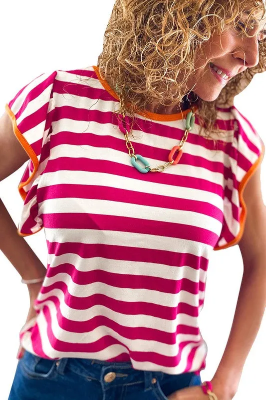 Turn It Up Stripe Top