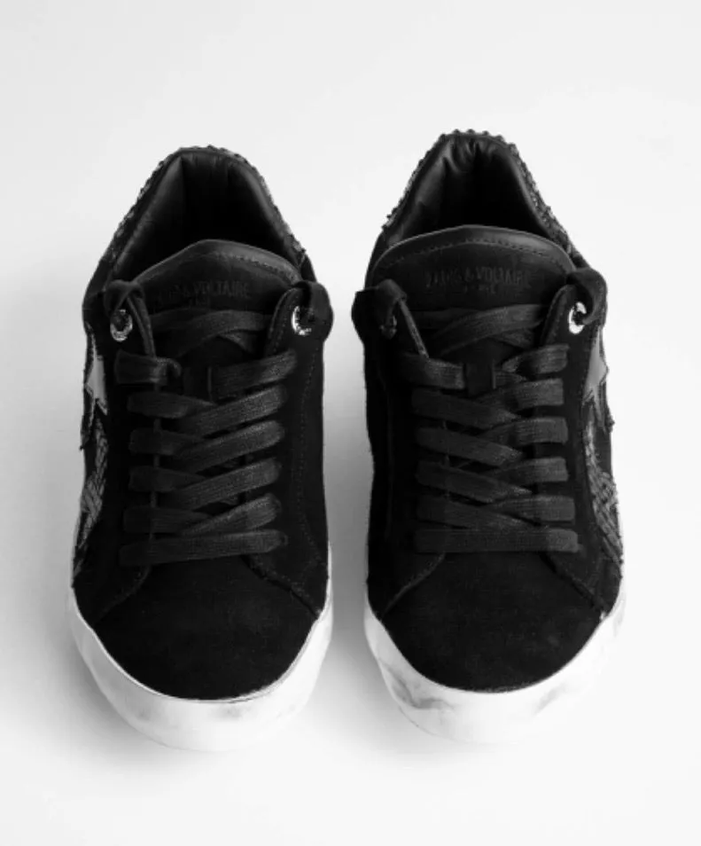 Zadig & Voltaire flash sterling patchwork sneakers
