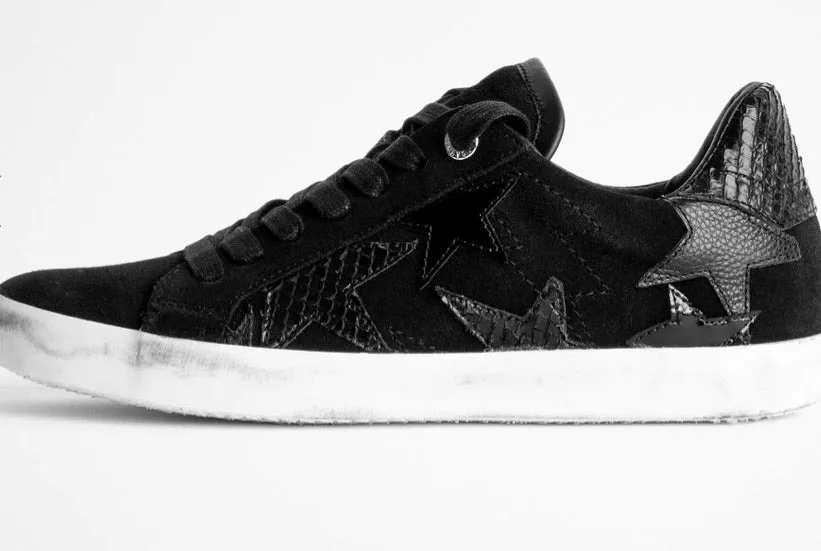 Zadig & Voltaire flash sterling patchwork sneakers